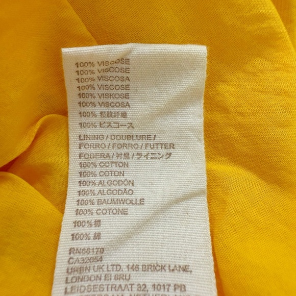 NWT Anthropologie Let Me Be Cutout Tiered Maxi Dress in Tangerine Yellow Size M - Picture 14 of 15